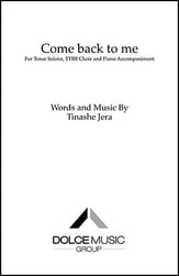Come Back To Me TTBB choral sheet music cover
